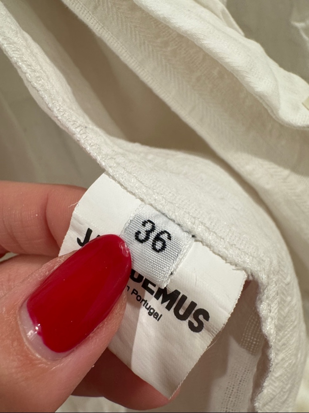 Jacquemus La Robe Bahia 100% Cotton White Long Sleeve Shirt Dress, Small / EU 36 - Picture 6 of 13